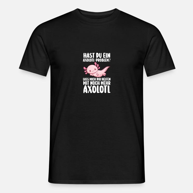 Axolotl - Männer T-Shirt - Schwarz