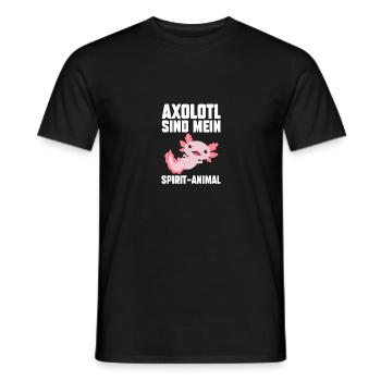 Axolotl - T-shirt homme - noir - Devant - AI Model Male 178 light (178cm)
