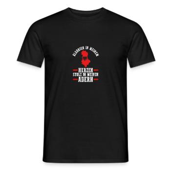 Albanians Albanian Albania - Men's T-Shirt - black - Front - AI Model Male 178 light (178cm)