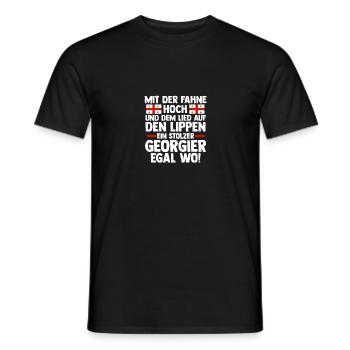 Georgier Georgien - Männer T-Shirt - Schwarz - Vorne - AI Model Male 178 light (178cm)