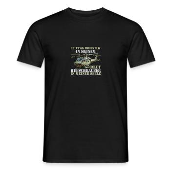 Pilot Helikopter Hubschrauber - Männer T-Shirt - Schwarz - Vorne - AI Model Male 178 light (178cm)