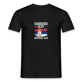 Serben Serbisch Deutschland Serbien - Männer T-Shirt - Schwarz - Vorne - AI Model Male 178 light (178cm)