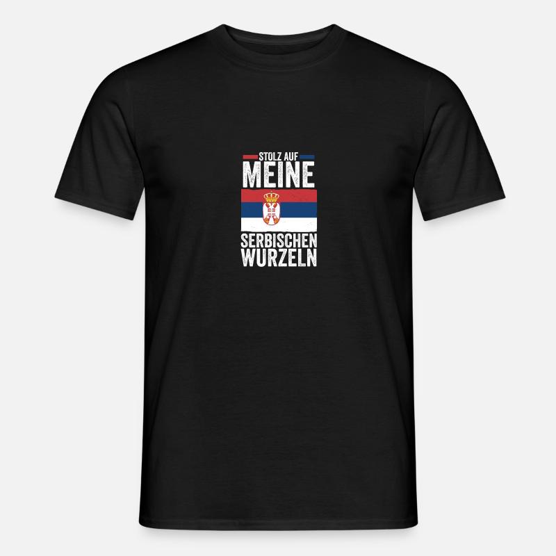 Serben Serbisch Serbien - Männer T-Shirt - Schwarz