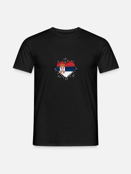 Serbe Serbe Serbie - T-shirt homme - noir