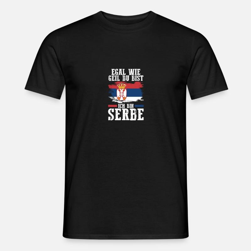 Serben Serbisch Serbien - Männer T-Shirt - Schwarz