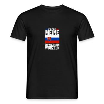 Slowaken Slowakei - Männer T-Shirt - Schwarz - Vorne - AI Model Male 178 light (178cm)