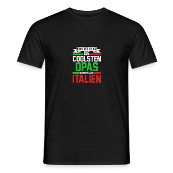 Italia Italian Grandpa Nonno Italian Italy - Men's T-Shirt - black - Front - AI Model Male 178 light (178cm)