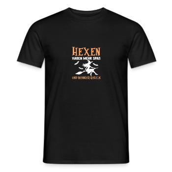 Sorcière Sorcière Balai Sorcière Costume Halloween - T-shirt homme - noir - Devant - AI Model Male 178 light (178cm)