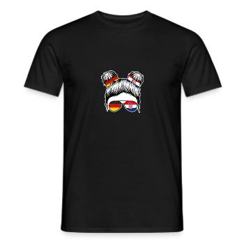 Kroaten Kroate Kroatin Hrvatska Deutschland Kroati - Männer T-Shirt - Schwarz - Vorne - AI Model Male 178 light (178cm)