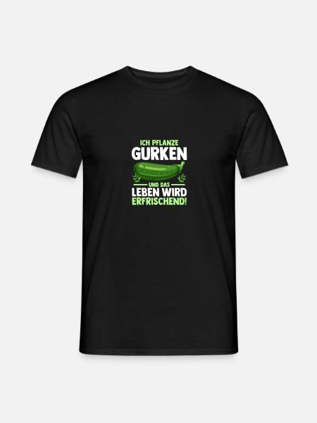 Gärtner Gurke Bauer Garten - Männer T-Shirt - Schwarz
