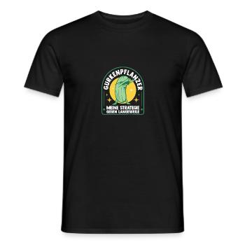 Gardener Cucumber Farmer Garden - Men's T-Shirt - black - Front - AI Model Male 178 light (178cm)