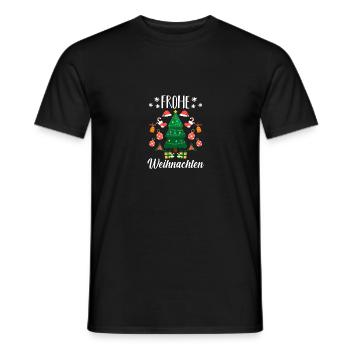 Weihnachtsmann Bescherung Weihnachten - Männer T-Shirt - Schwarz - Vorne - AI Model Male 178 light (178cm)