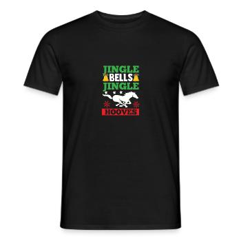 Weihnachtsmann Weihnachten Reiten Reiterin Pferde - Männer T-Shirt - Schwarz - Vorne - AI Model Male 178 light (178cm)