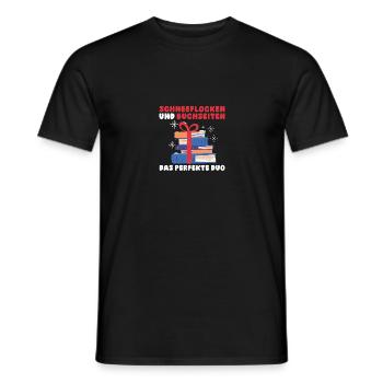 Père Noël Noël Livres de lecture - T-shirt homme - noir - Devant - AI Model Male 178 light (178cm)