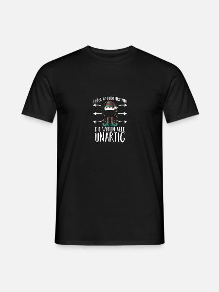 Elf Weihnachtsmann Weihnacht Frohe Weihnachten - Männer T-Shirt - Schwarz