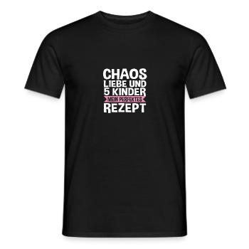 Mom of 5 children - Men's T-Shirt - black - Front - AI Model Male 178 light (178cm)