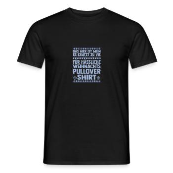 Santa Claus Christmas Ugly Christmas - Men's T-Shirt - black - Front - AI Model Male 178 light (178cm)
