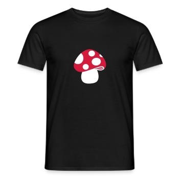 Fliegenpilz - Männer T-Shirt - Schwarz - Vorne - AI Model Male 178 light (178cm)