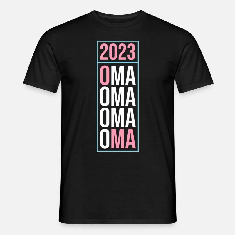 Großmutter 2023 Schwanger Werdende Oma - Männer T-Shirt - Schwarz