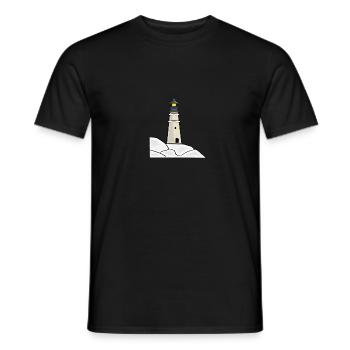 Lighthouse - Men's T-Shirt - black - Front - AI Model Male 178 light (178cm)
