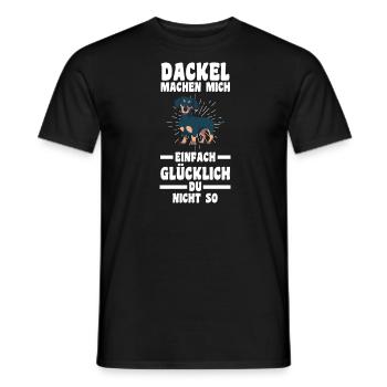 Dackel Hund Dachshund Geschenk - Männer T-Shirt - Schwarz - Vorne - AI Model Male 178 light (178cm)