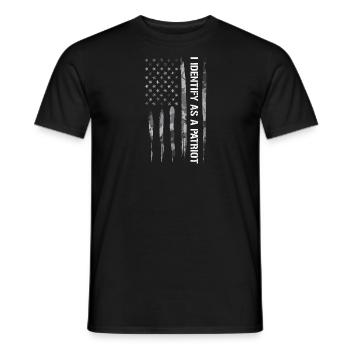 I Identify As A Patriot - Men's T-Shirt - black - Front - AI Model Male 178 light (178cm)