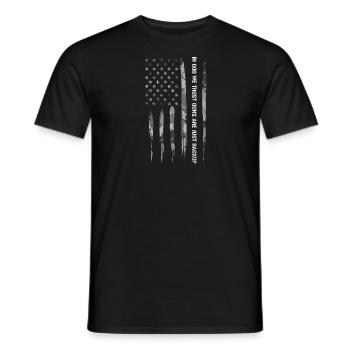 In God We Trust Guns Are Just Ba... - Männer T-Shirt - Schwarz - Vorne - AI Model Male 178 light (178cm)