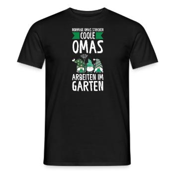 Garten Oma Gnome Gartenarbeit Geschenk - Männer T-Shirt - Schwarz - Vorne - AI Model Male 178 light (178cm)