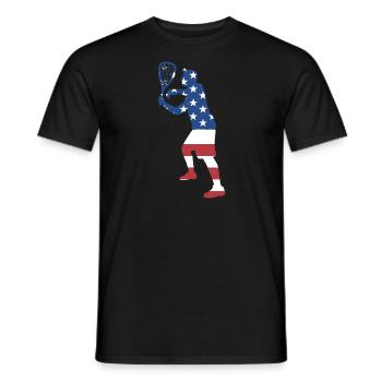 Sport Us Flag Racquetball - T-shirt homme - noir - Devant - AI Model Male 178 light (178cm)