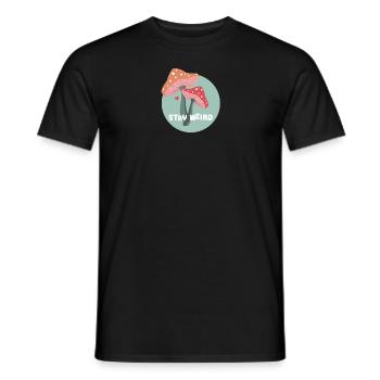 Stay Weird Mushrooms - Men's T-Shirt - black - Front - AI Model Male 178 light (178cm)