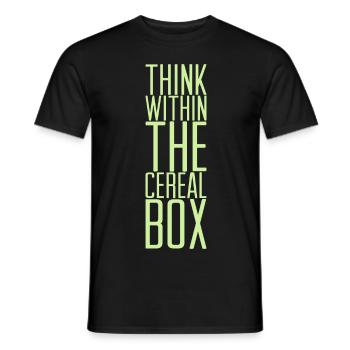 Cereal Box Geschenkidee Schriftzug lustig witzig - Männer T-Shirt - Schwarz - Vorne - AI Model Male 178 light (178cm)