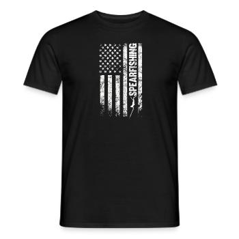 Speerfischer usa flagge taucher und speer fischer - Männer T-Shirt - Schwarz - Vorne - AI Model Male 178 light (178cm)