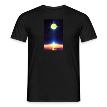Solar System | Planets | Space | Star - Men's T-Shirt - black - Front - AI Model Male 178 light (178cm)