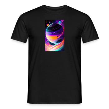 Solar System | Planets | Space | Star - Men's T-Shirt - black - Front - AI Model Male 178 light (178cm)