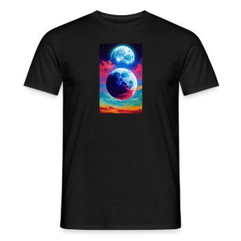 Solar System | Planets | Space | Star - Men's T-Shirt - black - Front - AI Model Male 178 light (178cm)