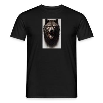 Werwolf | Wolf | Fabelwesen | Monster | Mystisch - Männer T-Shirt - Schwarz - Vorne - AI Model Male 178 light (178cm)