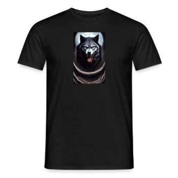 Werwolf | Wolf | Fabelwesen | Monster | Mystisch - Männer T-Shirt - Schwarz - Vorne - AI Model Male 178 light (178cm)