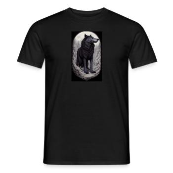 Werwolf | Wolf | Fabelwesen | Monster | Mystisch - Männer T-Shirt - Schwarz - Vorne - AI Model Male 178 light (178cm)