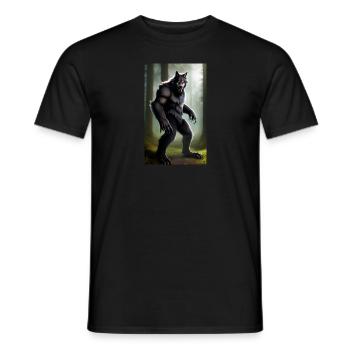 Werwolf | Wolf | Fabelwesen | Monster | Mystisch - Männer T-Shirt - Schwarz - Vorne - AI Model Male 178 light (178cm)