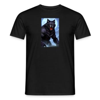 Werwolf | Wolf | Fabelwesen | Monster | Mystisch - Männer T-Shirt - Schwarz - Vorne - AI Model Male 178 light (178cm)