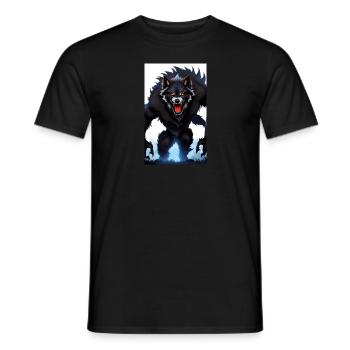 Werwolf | Wolf | Fabelwesen | Monster | Mystisch - Männer T-Shirt - Schwarz - Vorne - AI Model Male 178 light (178cm)