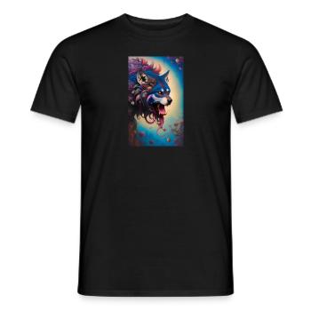Werwolf | Wolf | Fabelwesen | Monster | Mystisch - Männer T-Shirt - Schwarz - Vorne - AI Model Male 178 light (178cm)