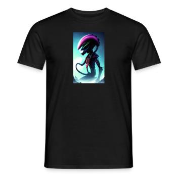 Extraterrestre | OVNI | Vaisseau spatial | PAU | étranger - T-shirt homme - noir - Devant - AI Model Male 178 light (178cm)