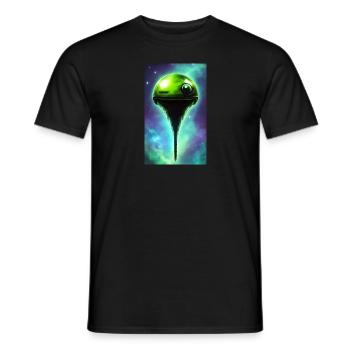 Extraterrestre | OVNI | Vaisseau spatial | PAU | drôle - T-shirt homme - noir - Devant - AI Model Male 178 light (178cm)