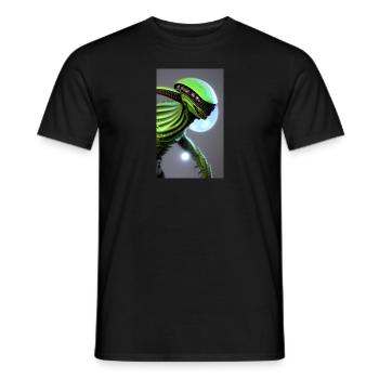 Extraterrestre | OVNI | Vaisseau spatial | PAU | étranger - T-shirt homme - noir - Devant - AI Model Male 178 light (178cm)