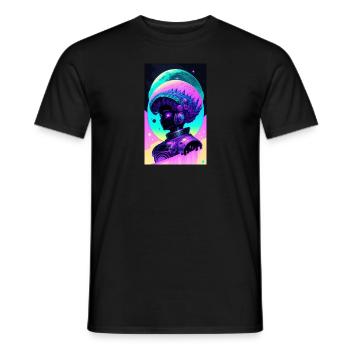 Alien | UFO | Spaceship | UAP | alien - Men's T-Shirt - black - Front - AI Model Male 178 light (178cm)