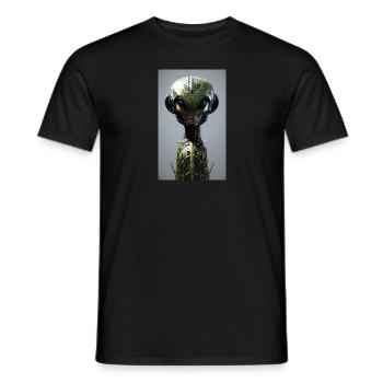 Extraterrestre | OVNI | Vaisseau spatial | PAU | étranger - T-shirt homme - noir - Devant - AI Model Male 178 light (178cm)