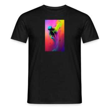 Extraterrestre | OVNI | Vaisseau spatial | PAU | étranger - T-shirt homme - noir - Devant - AI Model Male 178 light (178cm)