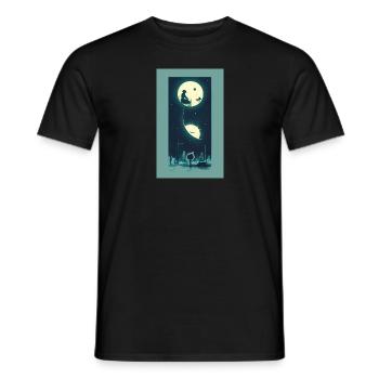 Extraterrestre | OVNI | Vaisseau spatial | PAU | étranger - T-shirt homme - noir - Devant - AI Model Male 178 light (178cm)