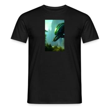 Extraterrestre | OVNI | Vaisseau spatial | PAU | étranger - T-shirt homme - noir - Devant - AI Model Male 178 light (178cm)